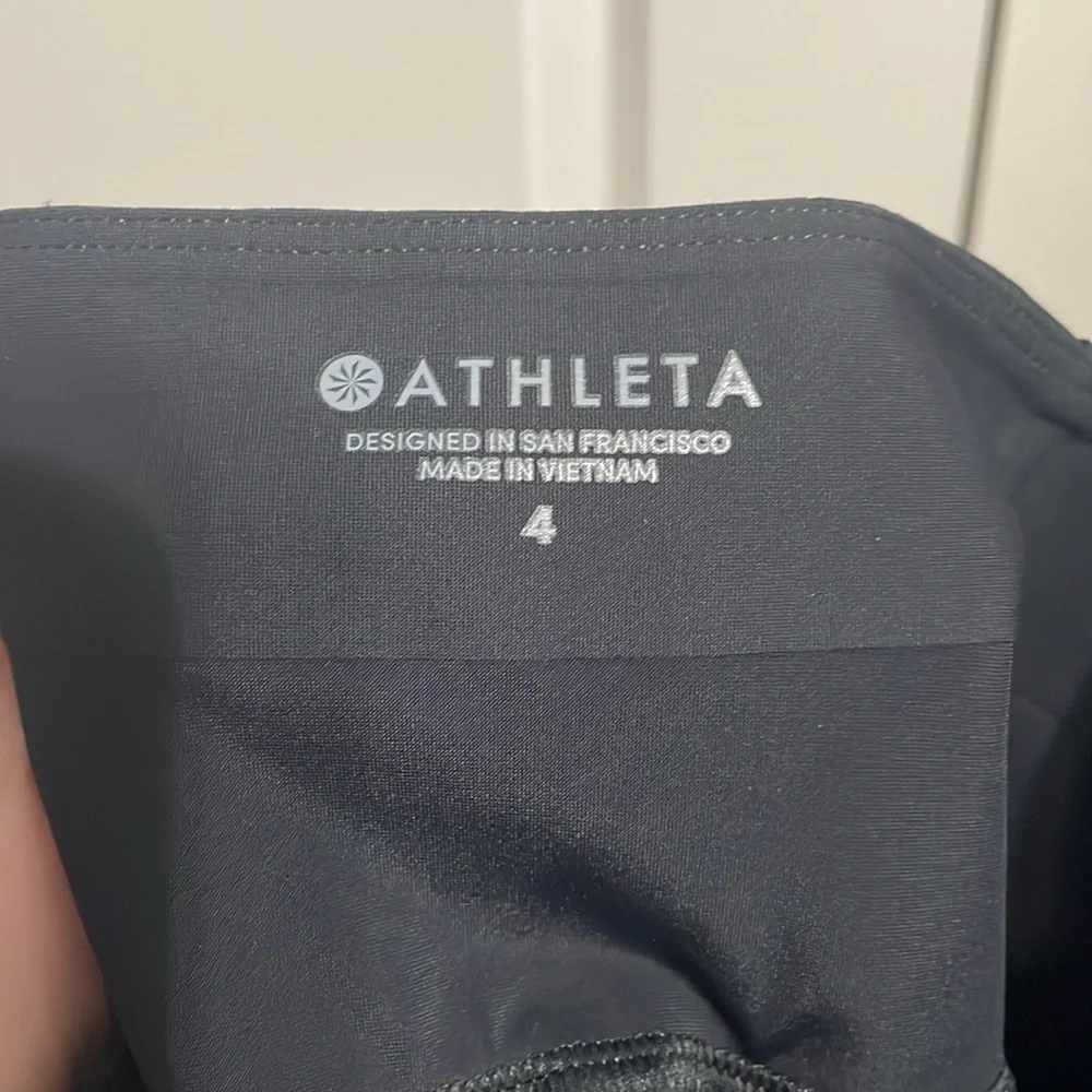 Athleta‎ Black Madison Moto Tight Legging Athleisure Biker Gym